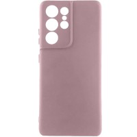 Чохол TPU GETMAN Liquid Silk Full Camera для Samsung Galaxy S21 Ultra Рожевий / Pink Sand