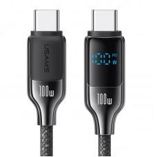 Дата кабель Usams US-SJ742 Digital Display HX Ser. Type-C to Type-C 100W (1.2m) Tarnish
