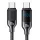 Дата кабель Usams US-SJ742 Digital Display HX Ser. Type-C to Type-C 100W (1.2m) Tarnish