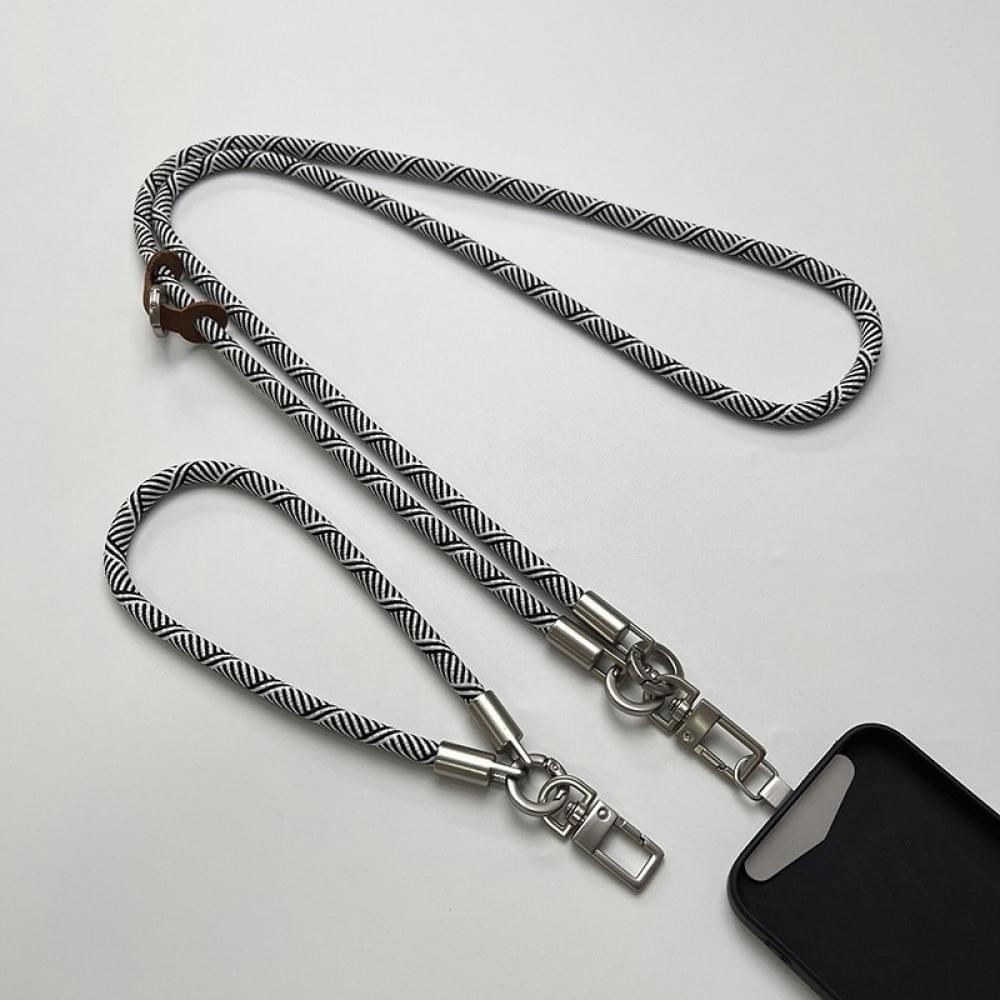 Набір шнурків 120см + 35см Black / White Pattern