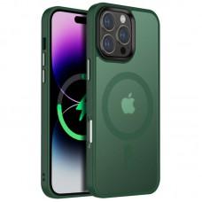 TPU+PC чохол Metal Buttons with MagSafe Colorful для Apple iPhone 16 Pro (6.3") Зелений