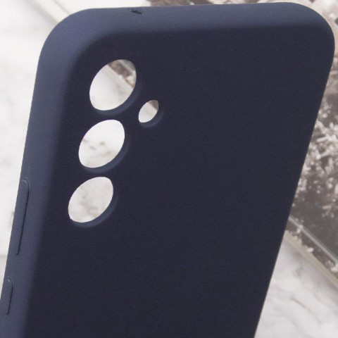 Чохол Silicone Cover Lakshmi Full Camera (AA) with logo для Samsung Galaxy A35 Синій / Midnight blue