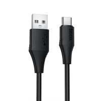 Дата кабель Hoco X124 Bien silicone USB to Type-C 3A (1m) Black