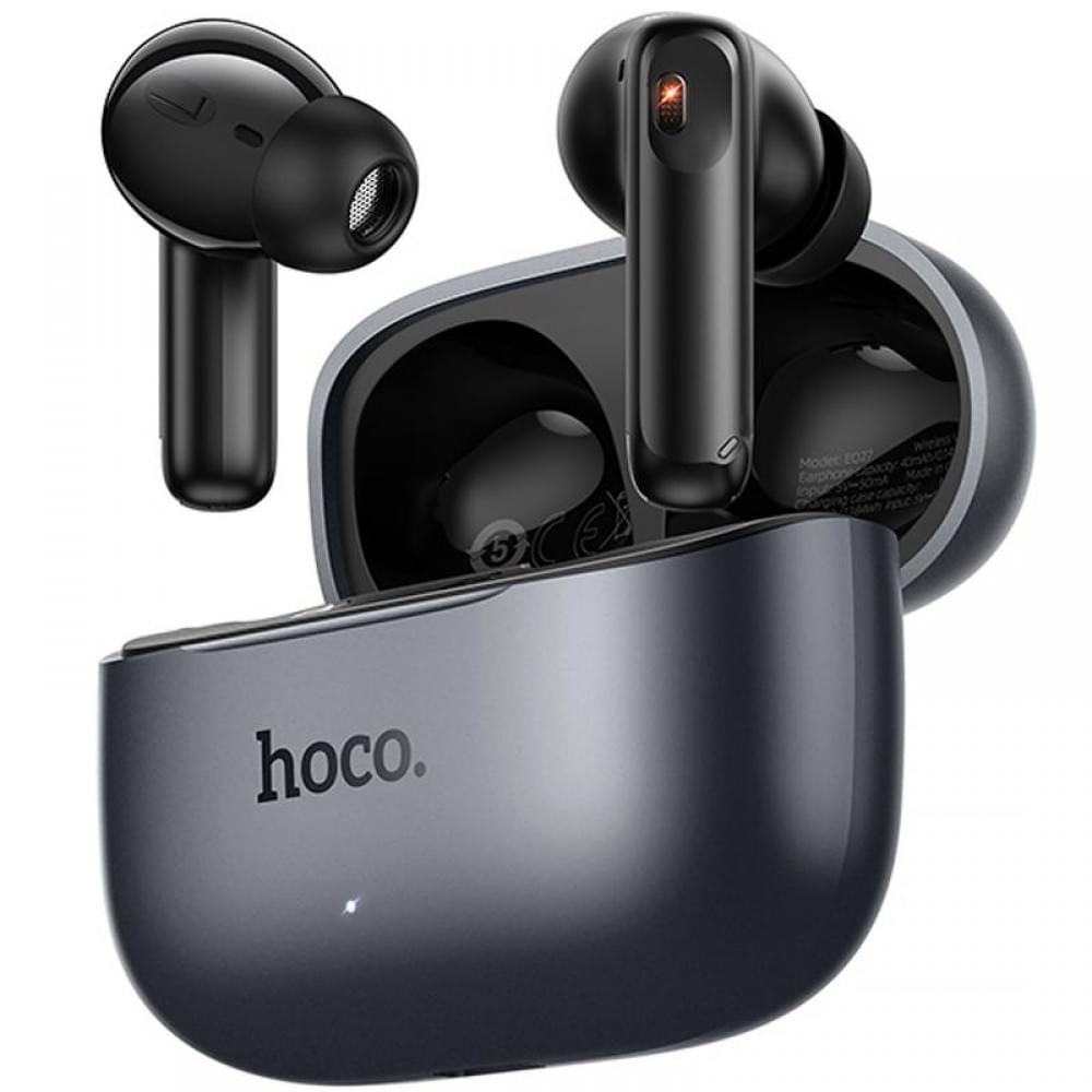 Бездротові TWS навушники Hoco EQ27 Fun ANC+ENC+smart AI translation Metal gray