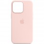 Чохол Silicone case (AAA) full with Magsafe and Animation для Apple iPhone 14 Pro (6.1") Рожевий / Chalk Pink
