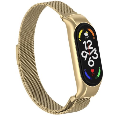 Ремінець Milanese Loop Design для Xiaomi Mi Band 5/6 Vintage gold