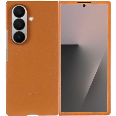 Шкіряний чохол Leather Case (AAA) для Samsung Galaxy Z Fold7 Tan