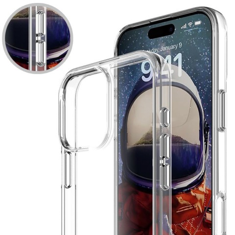 Чохол TPU Space Case transparent для Apple iPhone 16 Pro (6.3") Прозорий