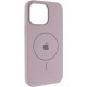 Чохол Silicone Case Full Protective (AA) V2 with MagSafe для Apple iPhone 15 (6.1") Сірий / Lavender