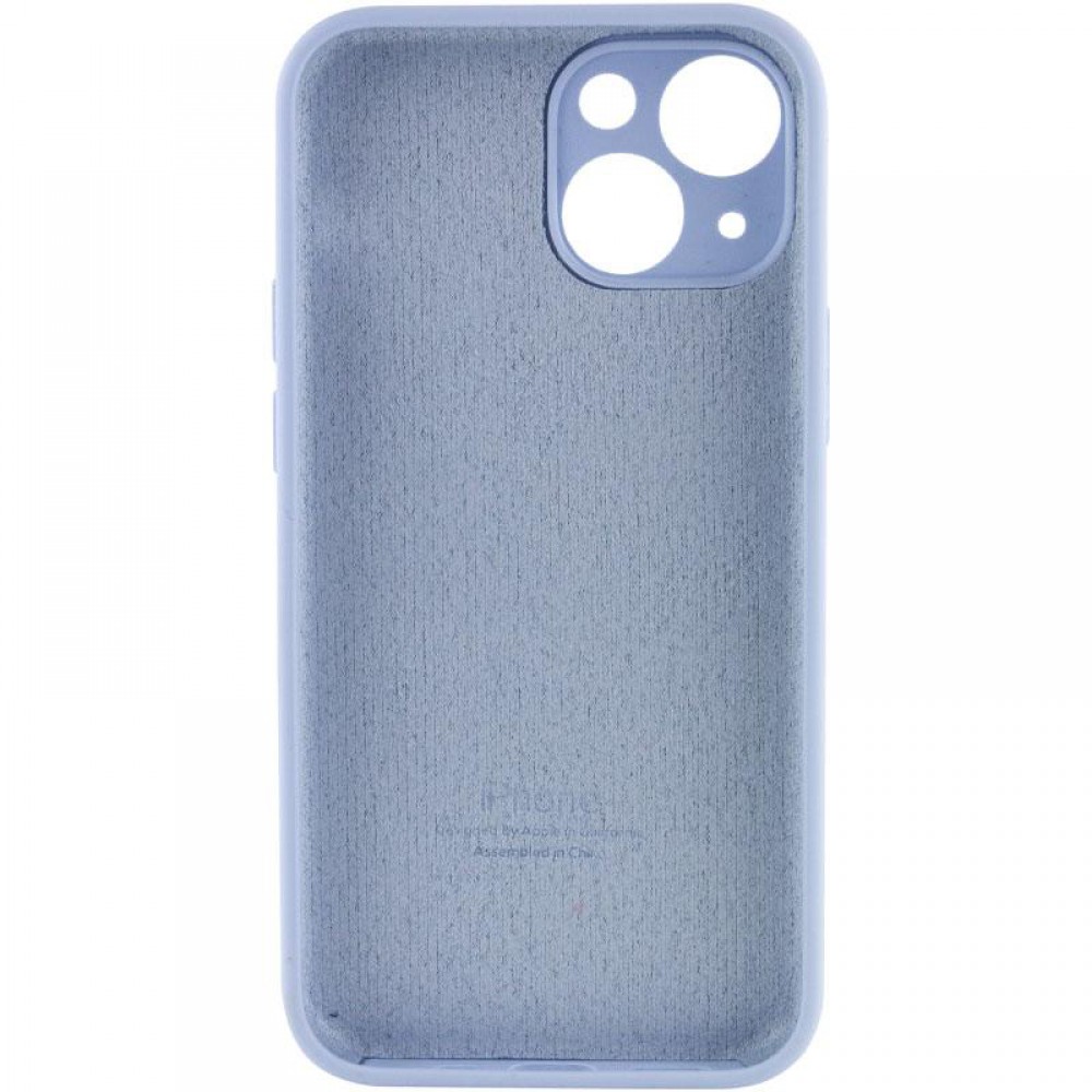 Чохол Silicone Case Full Camera Protective (AA) для Apple iPhone 15 (6.1") Блакитний / Lilac Blue