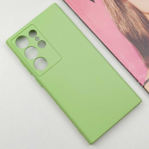 Чохол Silicone Cover Lakshmi Full Camera (A) для Samsung Galaxy S24 Ultra Зелений / Pistachio