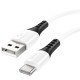 Дата кабель Hoco X82 Silicone USB to Type-C (1m) White