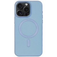 Шкіряний чохол Bonbon Leather Metal Style with MagSafe для Apple iPhone 12 Pro Max (6.7") Блакитний / Mist blue