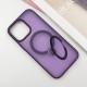 TPU+PC чохол Metal Buttons with MagSafe Colorful HQ Ring для Apple iPhone 14 Pro (6.1") Purple