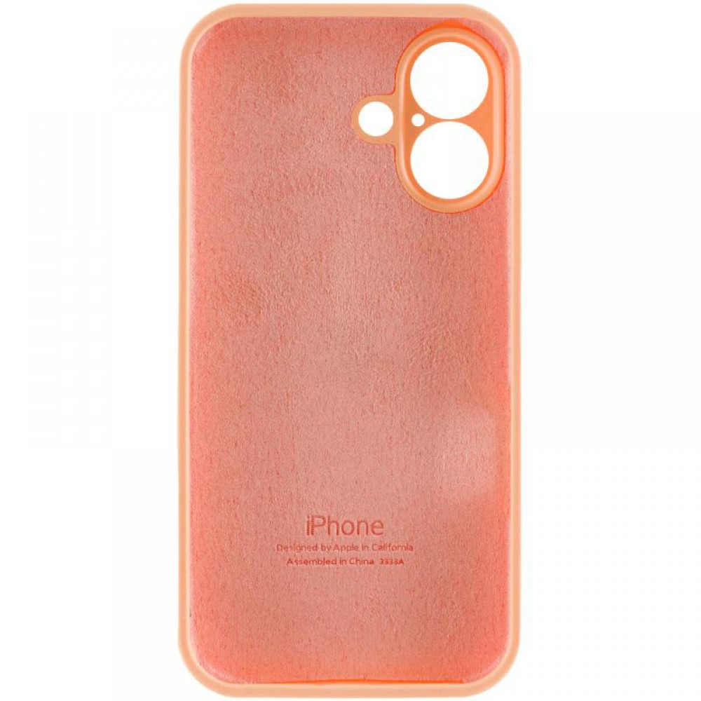Чохол Silicone Case Full Camera Protective (AA) для Apple iPhone 16 Plus (6.7") Помаранчевий / Cantaloupe