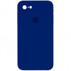 Чохол Silicone Case Square Full Camera Protective (AA) для Apple iPhone 7 / 8 / SE (2020) (4.7") Синій / Deep navy