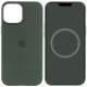 Чохол Silicone case (AAA) with Magsafe and Animation для Apple iPhone 12 Pro / 12 (6.1") Зелений / Cyprus Green