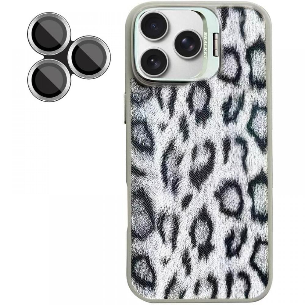 Чохол TPU+PC Wild Leopard with MagSafe and Lens для Apple iPhone 15 Pro Max (6.7") Grey
