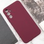 Чохол Silicone Cover Lakshmi Full Camera (AAA) для Samsung Galaxy A35 Бордовий / Plum