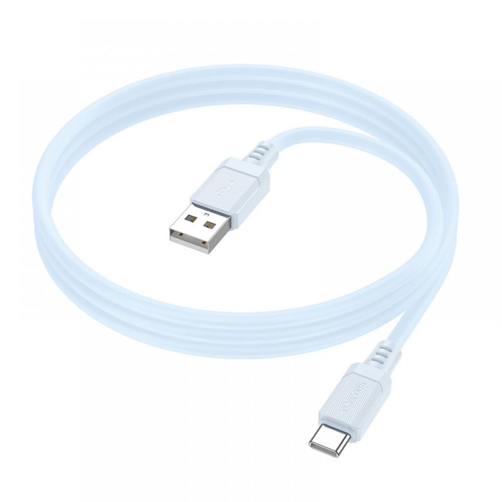 Дата кабель Borofone BX115 Lotto USB to Type-C 3A (1m) Blue