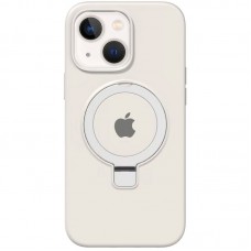 Чохол Silicone Case Full Protective with Ring для Apple iPhone 15 (6.1") White