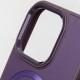 Шкіряний чохол SnapCase with MagSafe для Apple iPhone 13 / 14 (6.1") Dark Purple