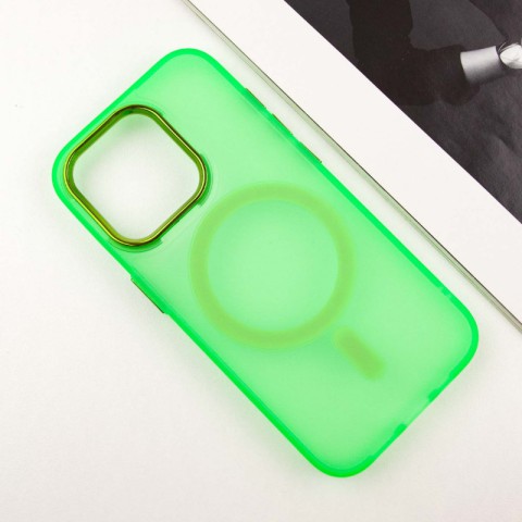Чохол TPU+PC Lily with MagSafe для Apple iPhone 13 Pro Max (6.7") Neon Green
