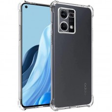 TPU чохол GETMAN Ease logo посилені кути Full Camera для Oppo Reno 7 4G Безбарвний (прозорий)