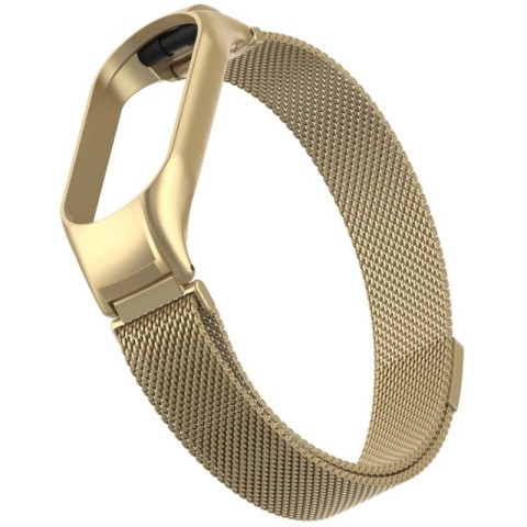 Ремінець Milanese Loop Design для Xiaomi Mi Band 3/4 Vintage gold