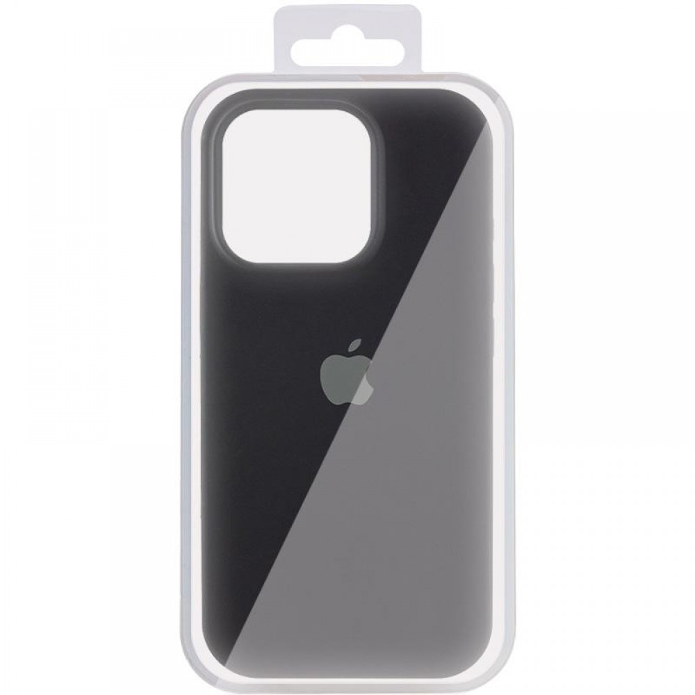 Чохол Silicone Case (AA) Logo with MagSafe для Apple iPhone 15 Pro Max (6.7") Чорний / Black