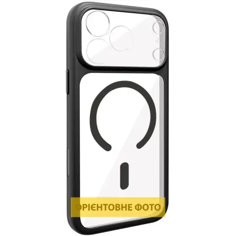 Чохол TPU GETMAN Moon Clear with MagSafe для Apple iPhone 13 Pro Max (6.7") Black