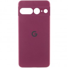 Чохол Silicone Cover Lakshmi Full Camera (AAA) with Logo для Google Pixel 7 Pro Бордовий / Plum
