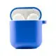 Силіконовий футляр з мікрофіброю для навушників Airpods 1/2 Синій / Royal blue