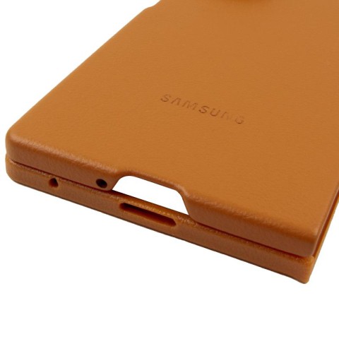 Шкіряний чохол Leather Case (AAA) для Samsung Galaxy Z Fold7 Tan