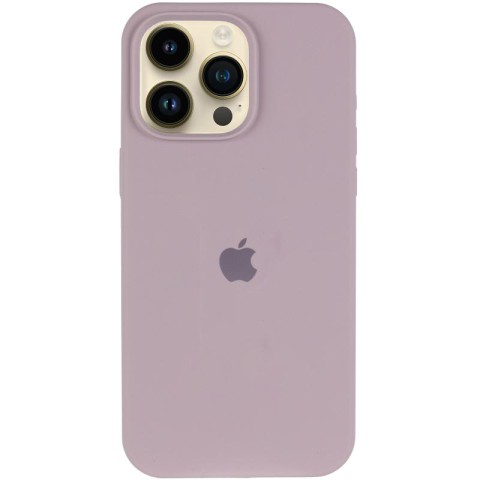 Чохол Silicone Case (AA) Logo with MagSafe для Apple iPhone 14 Pro (6.1") Сірий / Lavender
