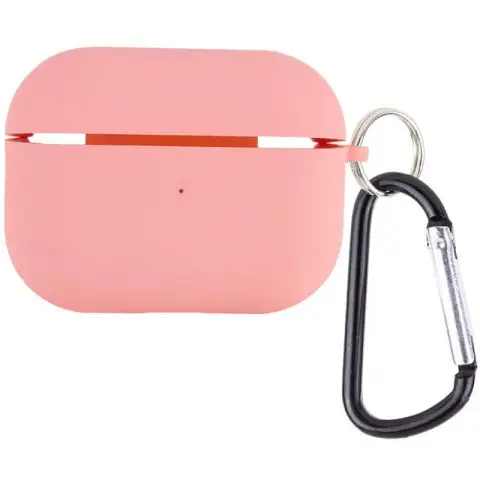 Силіконовий футляр з мікрофіброю для навушників Airpods Pro 3 Рожевий / Pink