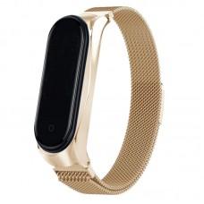 Ремінець Milanese Loop Design для Xiaomi Mi Band 3/4 Золотий