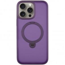 TPU+PC чохол Metal Buttons with MagSafe Colorful HQ Ring для Apple iPhone 14 Pro (6.1") Purple