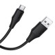 Дата кабель Hoco X124 Bien silicone USB to Type-C 3A (1m) Black