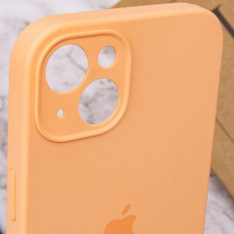 Чохол Silicone Case Full Camera Protective (AA) для Apple iPhone 15 (6.1") Помаранчевий / Cantaloupe