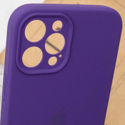 Чохол Silicone Case Full Camera Protective (AA) для Apple iPhone 12 Pro (6.1") Фіолетовий / Amethyst