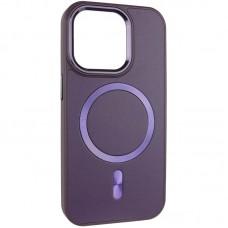 Шкіряний чохол SnapCase with MagSafe для Apple iPhone 13 / 14 (6.1") Dark Purple