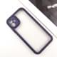 TPU чохол Transparent + Colour 1,5mm для Apple iPhone 12 (6.1") Purple