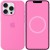 Чохол Silicone case (AAA) with Magsafe and Animation для Apple iPhone 16 Pro Max (6.9") Peony