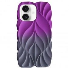TPU чохол Leaf для Apple iPhone 16 (6.1") Violet / Grey