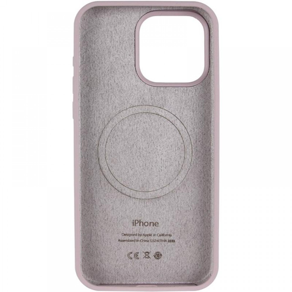 Чохол Silicone Case Full Protective (AA) V2 with MagSafe для Apple iPhone 15 (6.1") Сірий / Lavender