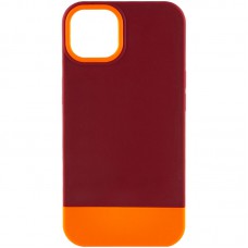 Чохол TPU+PC Bichromatic для Apple iPhone 12 Pro Max (6.7") Brown burgundy / Orange