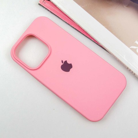 Чохол Silicone Case Full Protective (AA) для Apple iPhone 15 Pro (6.1") Рожевий / Light pink