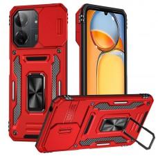 Ударостійкий чохол Camshield Army Ring для Xiaomi Redmi 13C / Poco C65 Червоний / Red