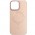 Шкіряний чохол Bonbon Leather Metal Style with MagSafe для Apple iPhone 15 Plus (6.7") Рожевий / Light pink